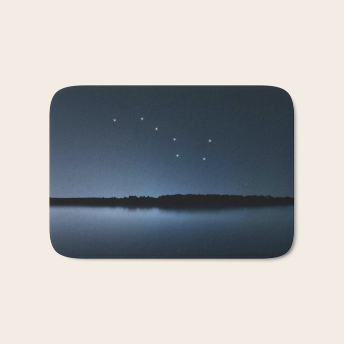 Big Dipper, Ursa Major star constellation, Night sky, Cluster of stars, Deep space Bath Mat Gallery Image 1