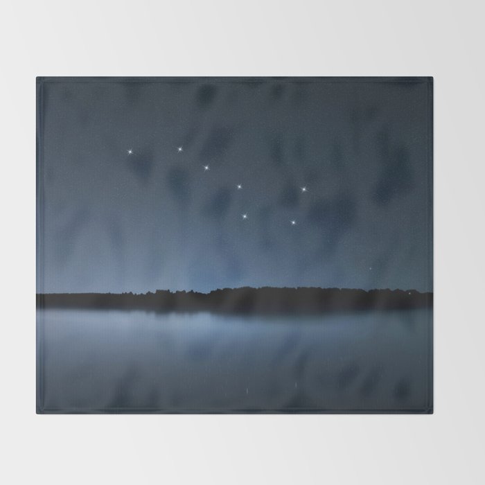 Big Dipper, Ursa Major star constellation, Night sky, Cluster of stars, Deep space Throw Blanket Gallery Image 2
