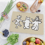 The angel and devil and cat Cutting Board Gallery Image 2