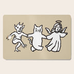 The angel and devil and cat Cutting Board Gallery Image 1