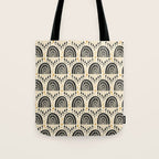 Little Rainbows - black, marigold, and cream Tote Bag Gallery Image 1