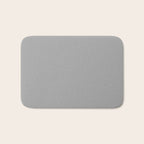 Quick Silver Gray Solid Color Plain Neutral Earth Tone  Bath Mat Gallery Image 1