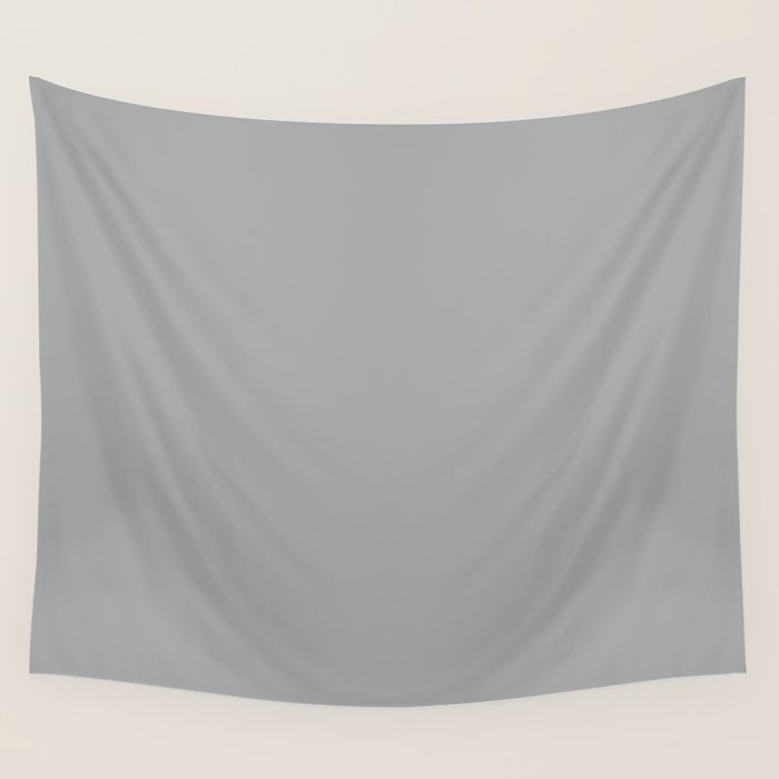 Quick Silver Gray Solid Color Plain Neutral Earth Tone  Wall Tapestry Gallery Image 4