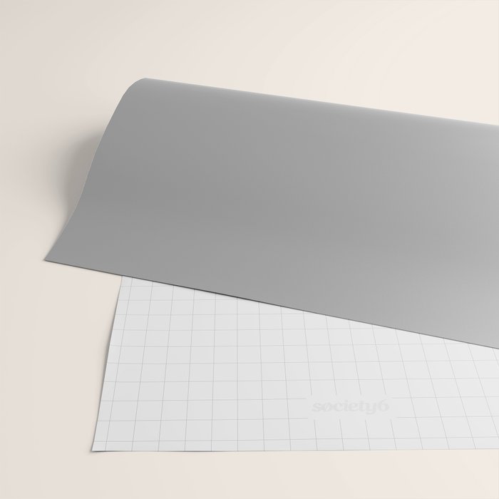 Quick Silver Gray Solid Color Plain Neutral Earth Tone  Wrapping Paper Gallery Image 2