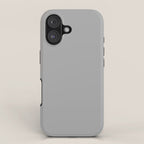 Quick Silver Gray Solid Color Plain Neutral Earth Tone  iPhone Case Gallery Image 1