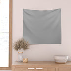 Quick Silver Gray Solid Color Plain Neutral Earth Tone  Wall Tapestry Gallery Image 2