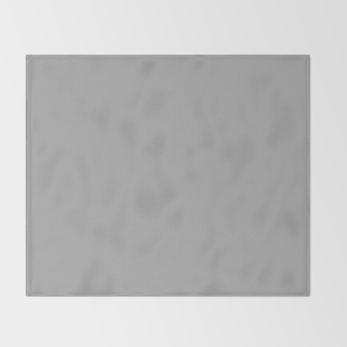 Quick Silver Gray Solid Color Plain Neutral Earth Tone  Throw Blanket Gallery Image 2