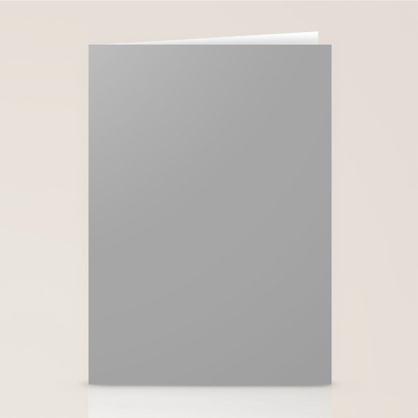 Quick Silver Gray Solid Color Plain Neutral Earth Tone  Stationery Card Gallery Image 2