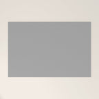 Quick Silver Gray Solid Color Plain Neutral Earth Tone  Welcome Mat Gallery Image 1