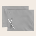 Quick Silver Gray Solid Color Plain Neutral Earth Tone  Placemat Gallery Image 1