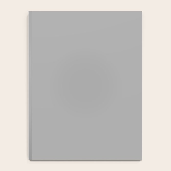 Quick Silver Gray Solid Color Plain Neutral Earth Tone  Notebook Gallery Image 4