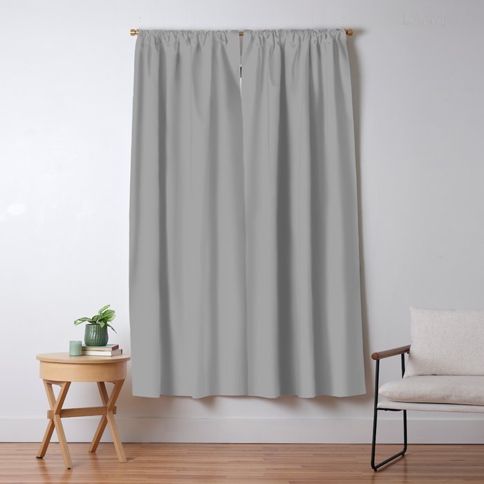Quick Silver Gray Solid Color Plain Neutral Earth Tone  Window Curtain Gallery Image 5
