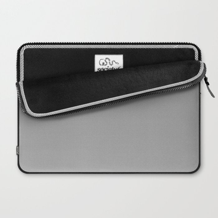 Quick Silver Gray Solid Color Plain Neutral Earth Tone  Laptop Sleeve Gallery Image 2