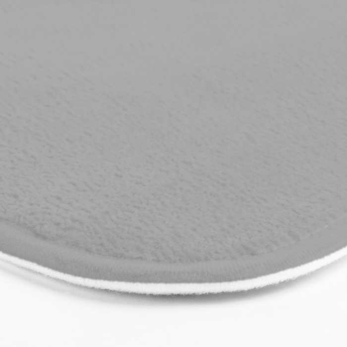 Quick Silver Gray Solid Color Plain Neutral Earth Tone  Bath Mat Gallery Image 3