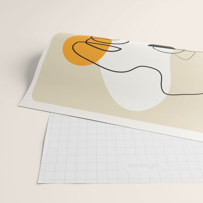 Abstract Face Line Design 03 Wrapping Paper Gallery Image 2