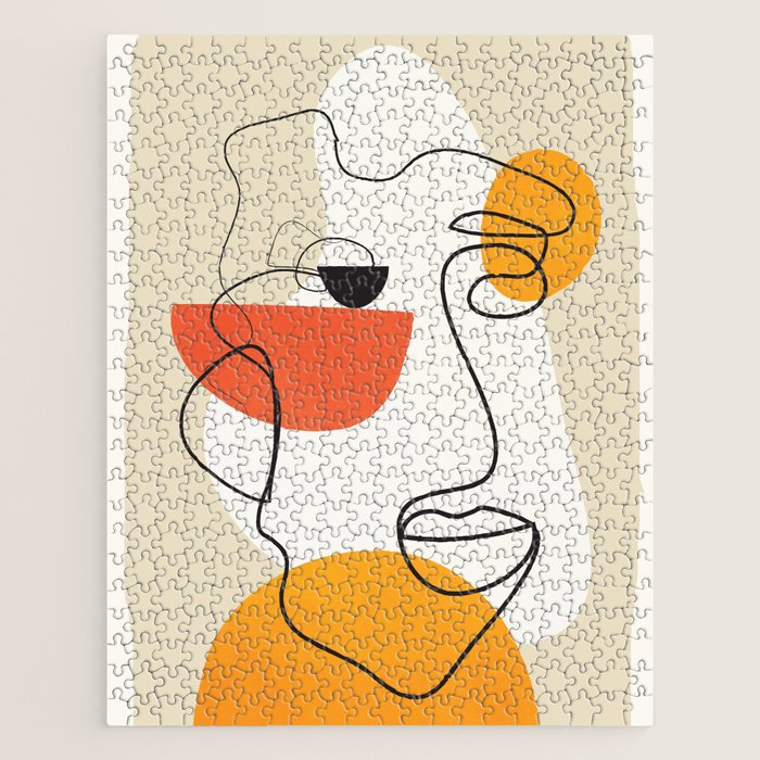 Abstract Face Line Design 03 Jigsaw Puzzle Gallery Image 1