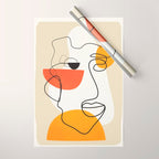 Abstract Face Line Design 03 Wrapping Paper Gallery Image 1