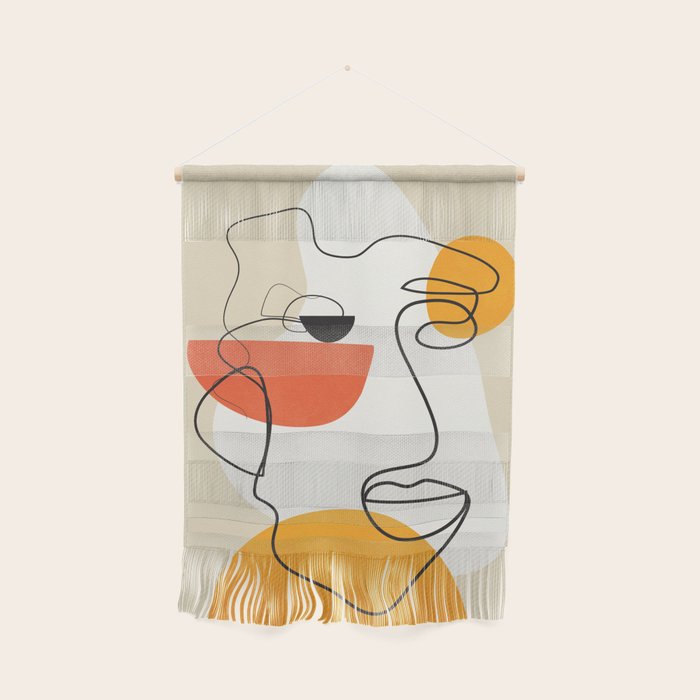 Abstract Face Line Design 03 Wall Hanging Gallery Image 1