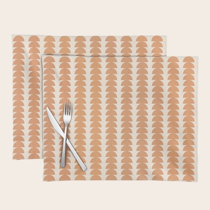 Maude Pattern XXIII Pantone Peach Fuzz Placemat Gallery Image 1