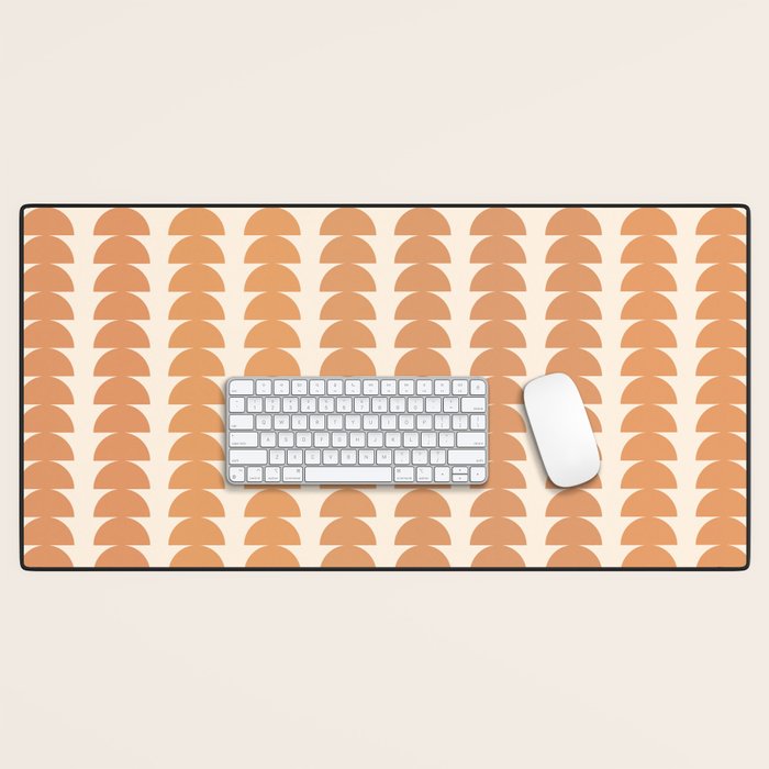 Maude Pattern XXIII Pantone Peach Fuzz Desk Mat Gallery Image 1