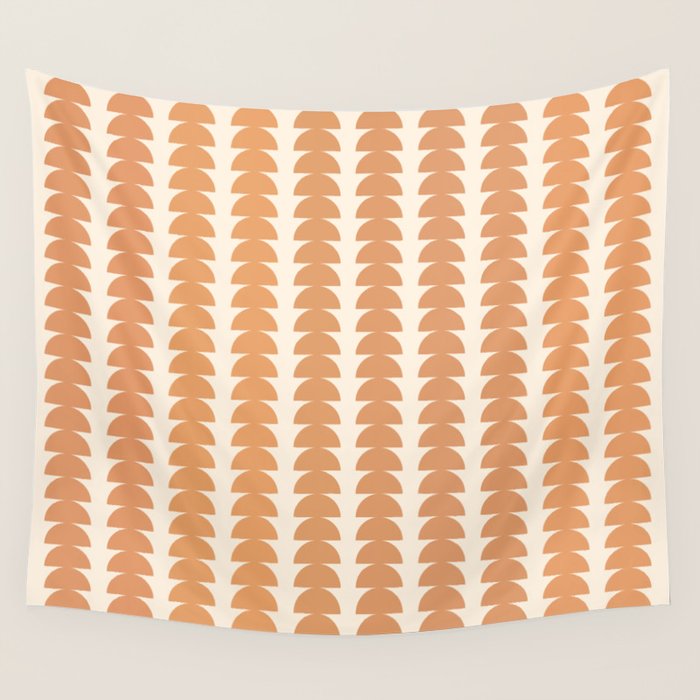 Maude Pattern XXIII Pantone Peach Fuzz Wall Tapestry Gallery Image 4