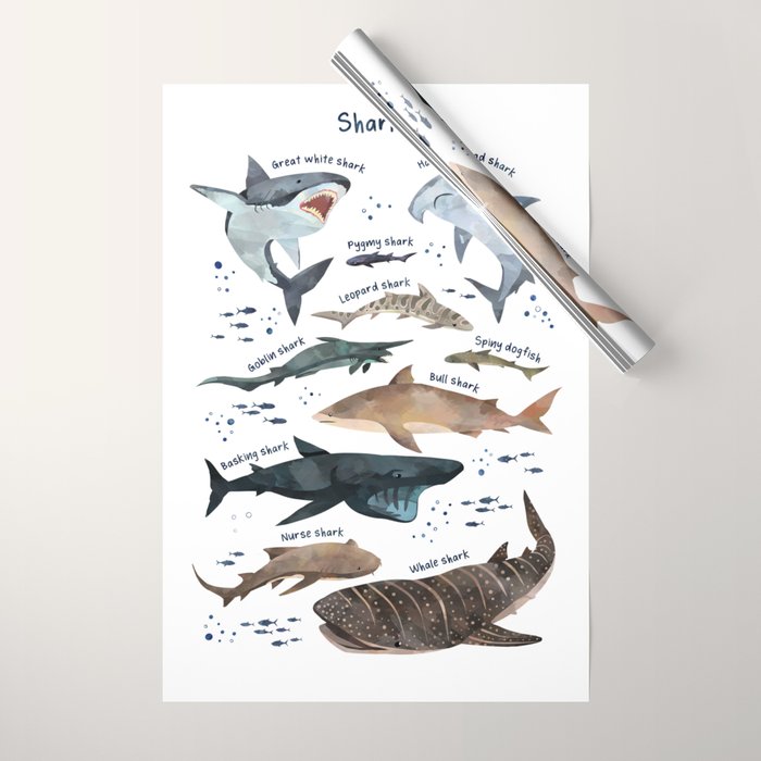 Sharks Wrapping Paper Gallery Image 1
