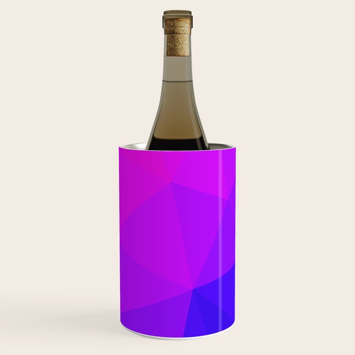 Magenta and Violet Low Poly Pattern Wine Chiller Gallery Image 3