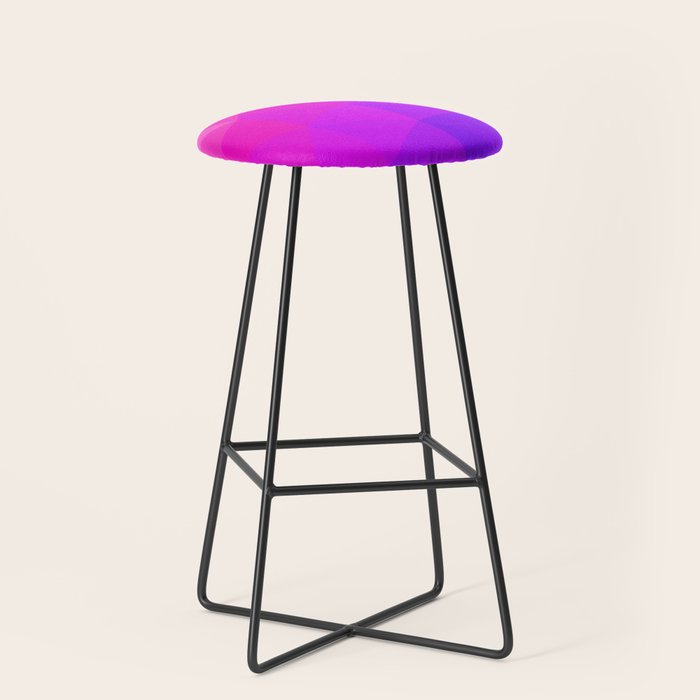 Magenta and Violet Low Poly Pattern Stool Gallery Image 1