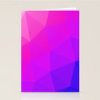 Magenta and Violet Low Poly Pattern Stationery Card Gallery Image 2