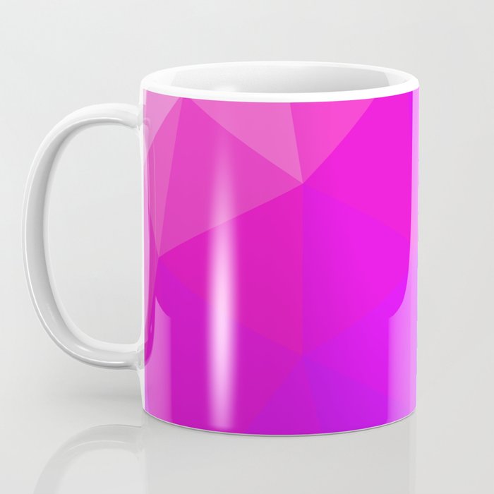 Magenta and Violet Low Poly Pattern Coffee Mug Gallery Image 3