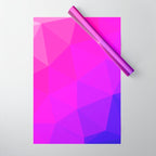 Magenta and Violet Low Poly Pattern Wrapping Paper Gallery Image 1