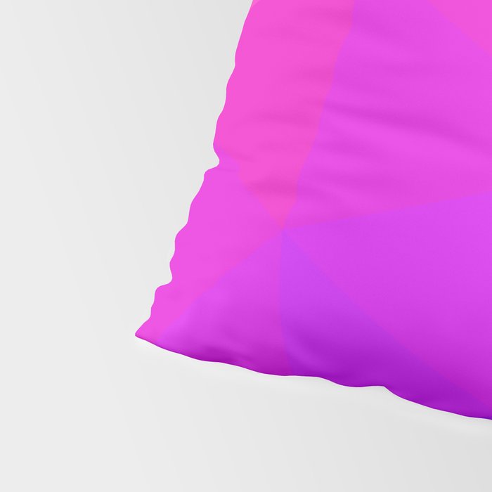 Magenta and Violet Low Poly Pattern Pillow Sham Gallery Image 4