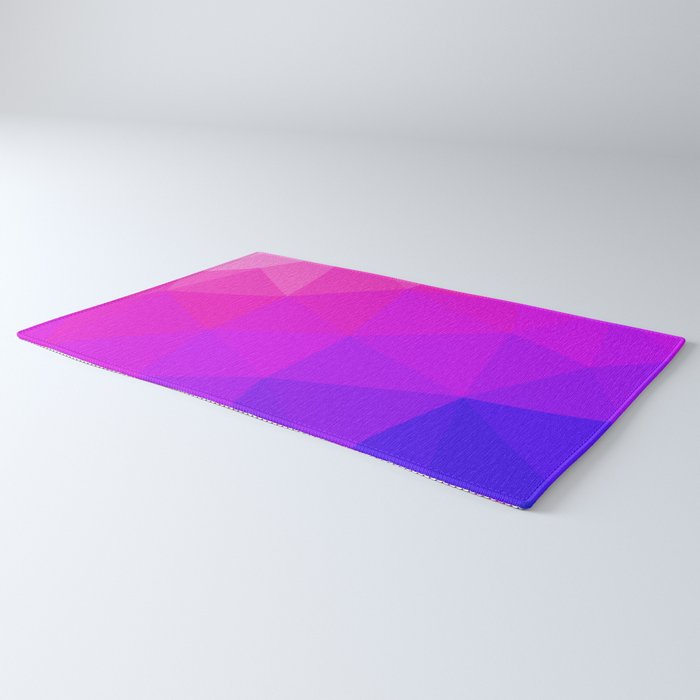 Magenta and Violet Low Poly Pattern Rug Gallery Image 3