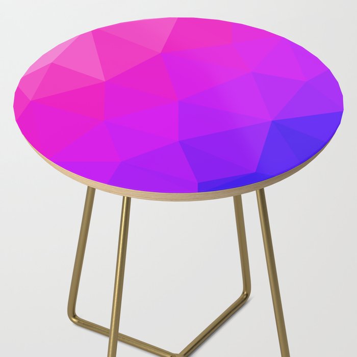 Magenta and Violet Low Poly Pattern Side Table Gallery Image 2