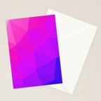 Magenta and Violet Low Poly Pattern Stationery Card Gallery Image 2