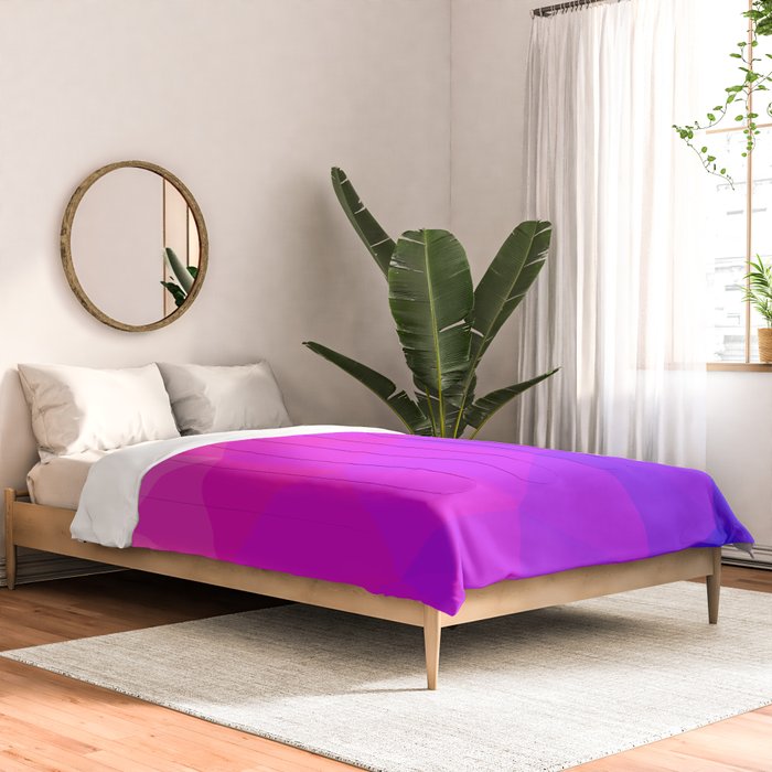 Magenta and Violet Low Poly Pattern Comforter Gallery Image 2