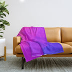 Magenta and Violet Low Poly Pattern Throw Blanket Gallery Image 1