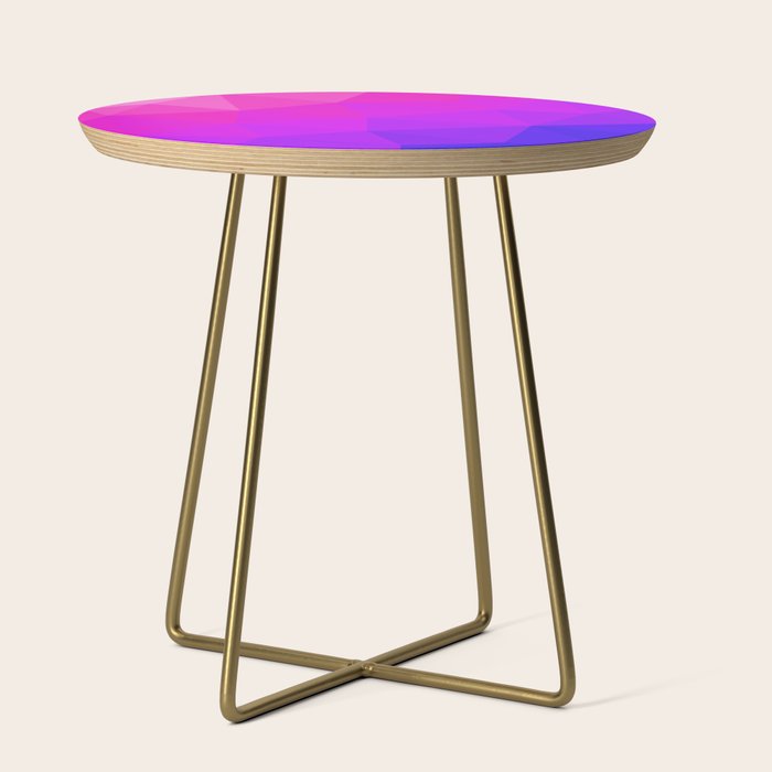 Magenta and Violet Low Poly Pattern Side Table Gallery Image 1