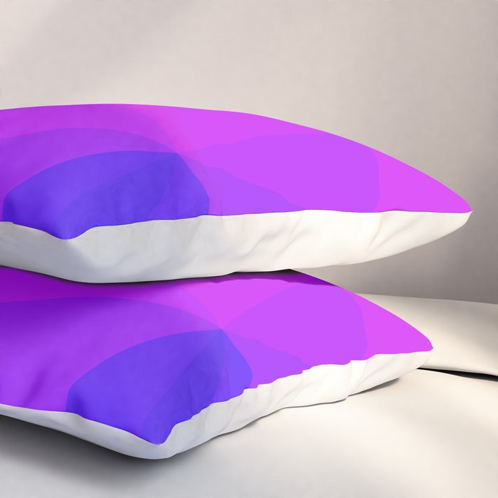 Magenta and Violet Low Poly Pattern Pillow Sham Gallery Image 3