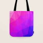 Magenta and Violet Low Poly Pattern Tote Bag Gallery Image 1