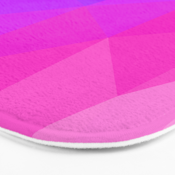 Magenta and Violet Low Poly Pattern Bath Mat Gallery Image 3