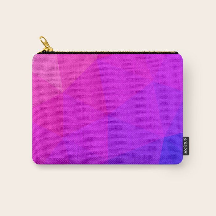 Magenta and Violet Low Poly Pattern Carry All Pouch Gallery Image 1