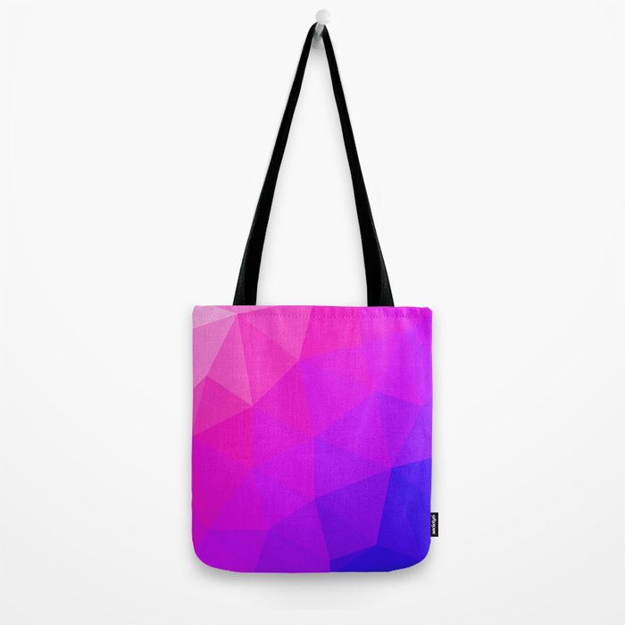 Magenta and Violet Low Poly Pattern Tote Bag Gallery Image 2