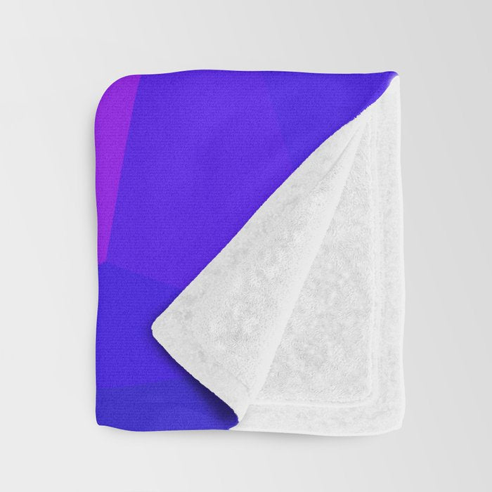 Magenta and Violet Low Poly Pattern Throw Blanket Gallery Image 3