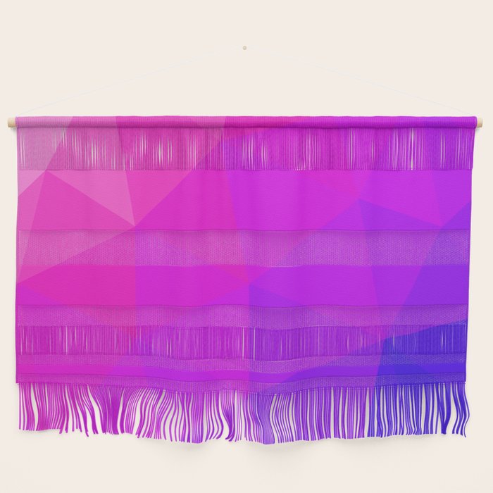 Magenta and Violet Low Poly Pattern Wall Hanging Gallery Image 1