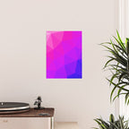 Magenta and Violet Low Poly Pattern Poster Gallery Image 2