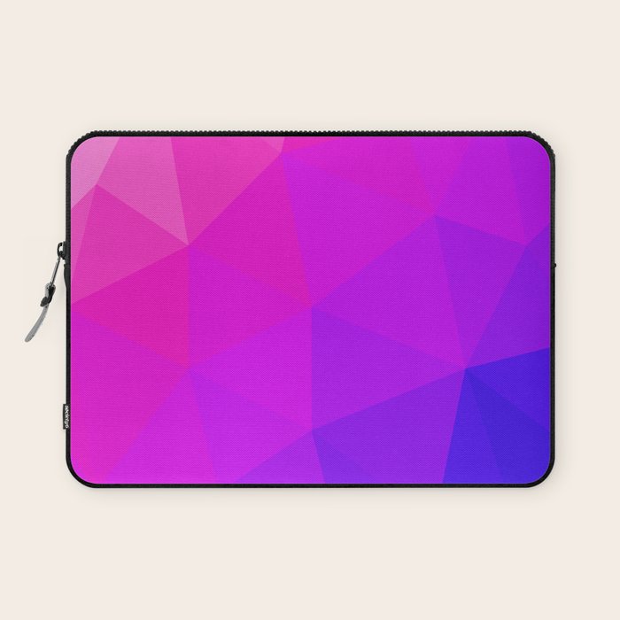 Magenta and Violet Low Poly Pattern Laptop Sleeve Gallery Image 1
