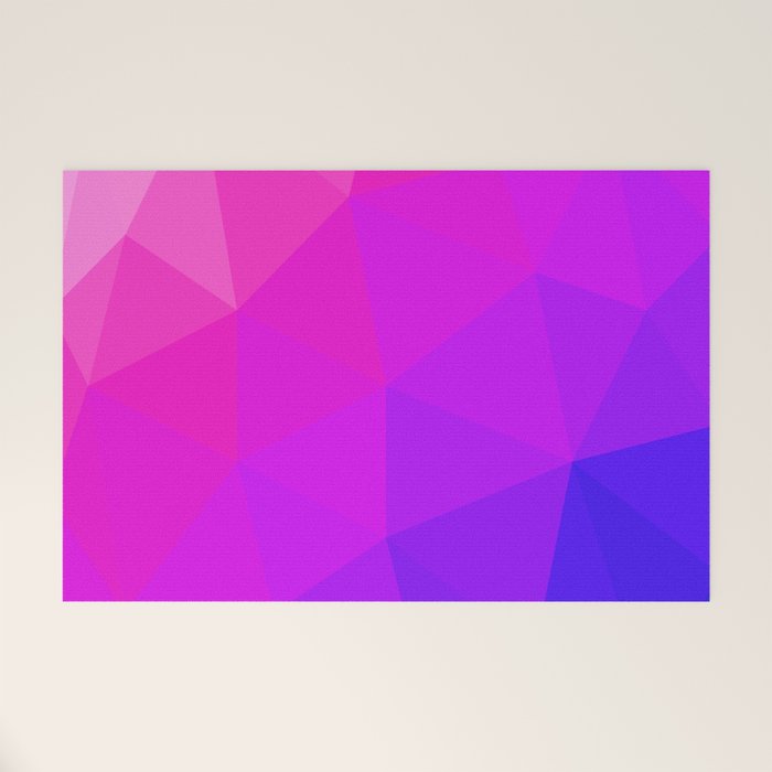 Magenta and Violet Low Poly Pattern Welcome Mat Gallery Image 1