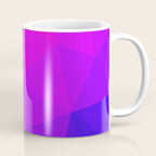 Magenta and Violet Low Poly Pattern Coffee Mug Gallery Image 1