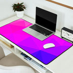 Magenta and Violet Low Poly Pattern Desk Mat Gallery Image 2